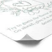 ヴィンテージフローラベビーシャワー推測ベビー食品 ポスター (角)