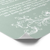 ヴィンテージフローラベビーシャワー深夜おむつ ポスター (角)