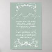 ヴィンテージフローラベビーシャワー深夜おむつ ポスター (正面)