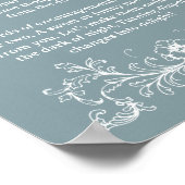 ヴィンテージフローラベビーシャワー深夜おむつ ポスター (角)