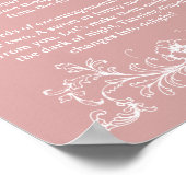 ヴィンテージフローラベビーシャワー深夜おむつ ポスター (角)