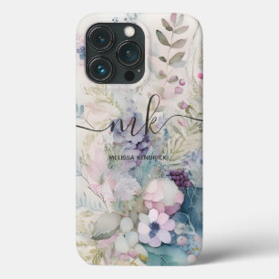 ヴィンテージフローラベリーシダMonogram名 iPhone 13 Proケース