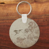 ヴィンテージフローラベージュ キーホルダー (正面)