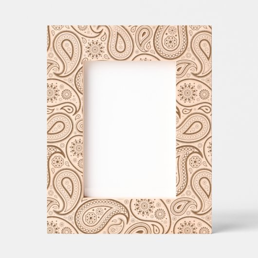ヴィンテージフローラペイズリーパターン レーザー彫刻フレーム (正面)