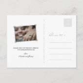 ヴィンテージフローラペイズリーPeacock Photo Save The Date 案内ポストカード (裏面)