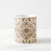 ヴィンテージフローラペルシャじゅうたん模様 コーヒーマグカップ (中央)