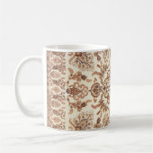 ヴィンテージフローラペルシャじゅうたん模様 コーヒーマグカップ (左)