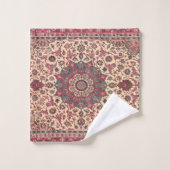 ヴィンテージフローラペルシャカーペットパターン バスタオルセット (ウォッシュタオル)