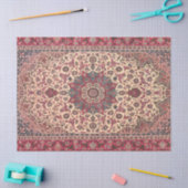 ヴィンテージフローラペルシャカーペットパターン 薄葉紙 (クラフト)