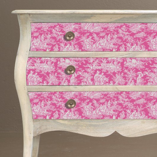 ヴィンテージフローラホットピンクトイレデジュイ 薄葉紙