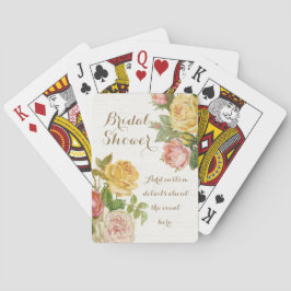 ヴィンテージフローラホワイトウォッシュ春ブライダルシャワー トランプ