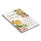 ヴィンテージフローラホワイトウォッシュ春ブライダルシャワー ノートブック (右側)