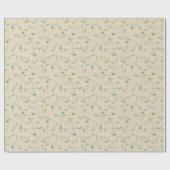 ヴィンテージフローラホワイトデイジーフランスのカントリークリーム ラッピングペーパー (フラット)
