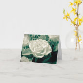 ヴィンテージフローラホワイトローズフラワー – ラブ、こんにちは カード (黄色い花)