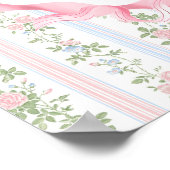 ヴィンテージフローラボウベビーシャワーウェルカム ポスター (角)