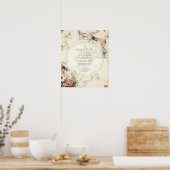 ヴィンテージフローラボタニカル結婚非詰め ポスター (キッチン)