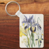 ヴィンテージフローラボタニガーデンアイリスフラワー キーホルダー (正面)