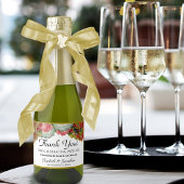 ヴィンテージフローラボホシ結婚ックのサンキューミニ スパークリングワインラベル