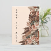 ヴィンテージフローラボホパンパ結婚スグラス セーブザデート (スタンド正面)