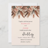 ヴィンテージフローラボホパンパ結婚スグラス セーブザデート (裏面)