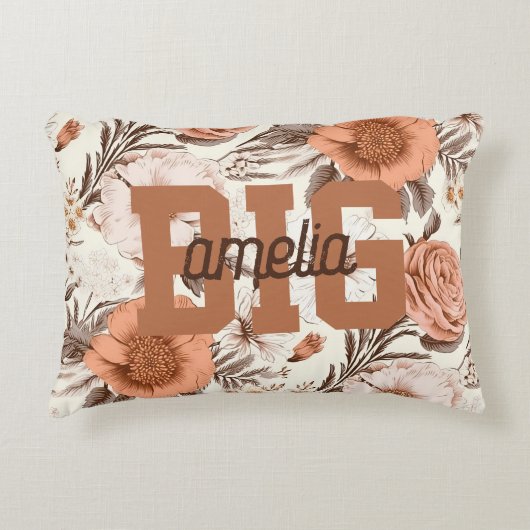 ヴィンテージフローラボホワイルドフラワービッグ・ソロリティ・シスター アクセントクッション (正面)