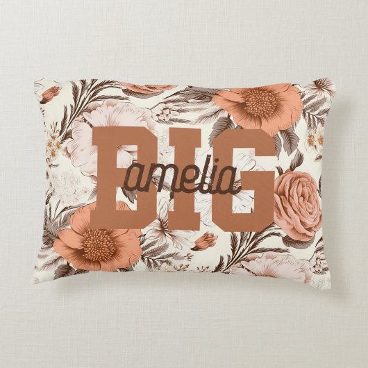 ヴィンテージフローラボホワイルドフラワービッグ・ソロリティ・シスター アクセントクッション (裏面)