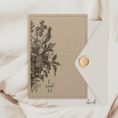 ヴィンテージフローラボホ素朴クラフト結婚クリスチャン 招待状