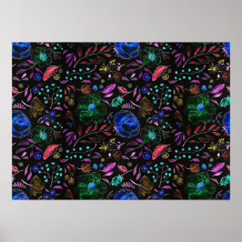 ヴィンテージフローラポスター ポスター