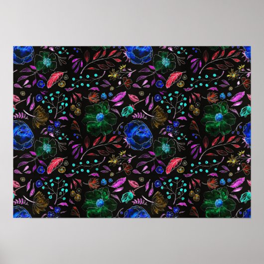 ヴィンテージフローラポスター ポスター (正面)