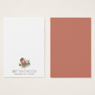 ヴィンテージフローラポピー・イヤリング・ネックレス表示カード