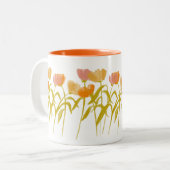 ヴィンテージフローラマグ ツートーンマグカップ (正面左)