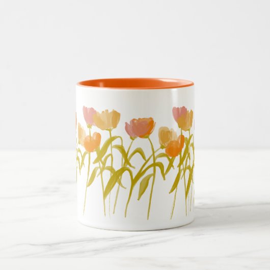 ヴィンテージフローラマグ ツートーンマグカップ (中央)