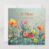 ヴィンテージフローラマザーズデイフラットカード シーズンカード (正面)