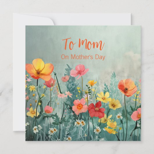 ヴィンテージフローラマザーズデイフラットカード シーズンカード (正面)