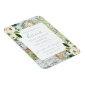 ヴィンテージフローラマップ結婚ラブトラベルの日付 マグネット (右側)