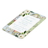 ヴィンテージフローラマップ結婚ラブトラベルの日付 マグネット (左側)