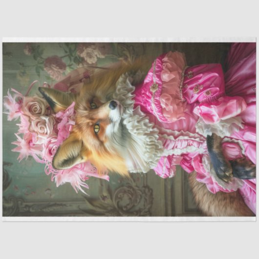 ヴィンテージフローラマリーアントワネットキツネデクページ 薄葉紙 (正面)