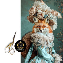 ヴィンテージフローラマリーアントワネットキツネデクページ 薄葉紙