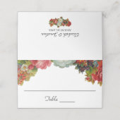 ヴィンテージフローラマルサラ結婚・ブルゴーニュのテーブル プレイスカード (外部開封)