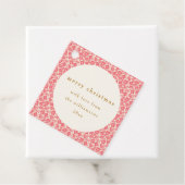 ヴィンテージフローラミュート赤かわいいカスタムクリスマス フェイバータグ (インサイチュ)