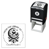ヴィンテージフローラムーンThe library of Round セルフインキングスタンプ (インサイチュ)