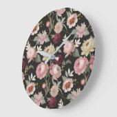 ヴィンテージフローラメアリーデラインスパイアニー ラージ壁時計 (傾斜)