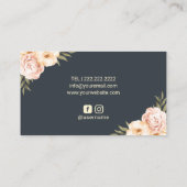 ヴィンテージフローラメイクアップアーティストヘアサロンダスティブルー 名刺 (裏面)