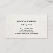 ヴィンテージフローラメイクアップアーティスト美しいサロン 名刺 (裏面)