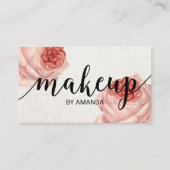 ヴィンテージフローラメイクアップアーティスト美しいサロン 名刺 (正面)