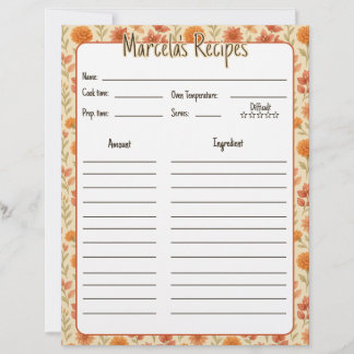 ヴィンテージフローラメキシコレシピページ（バインダー用）