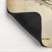 ヴィンテージフローラメダリオンエイジド紙 マウスパッド (コーナー)