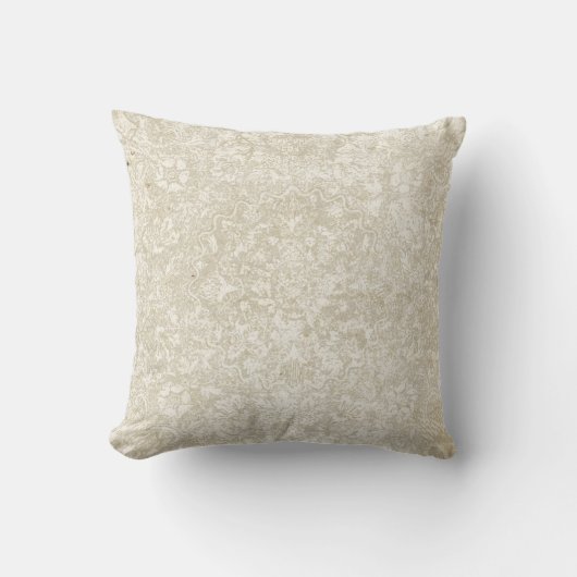 ヴィンテージフローラメダリオン金ゴールドニュートラル クッション (正面)