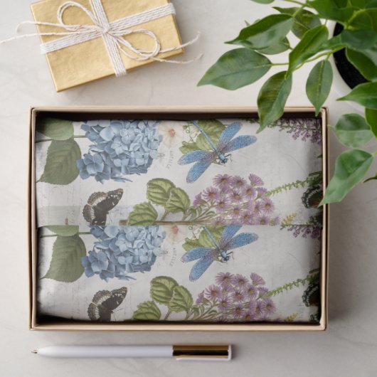 ヴィンテージフローラメドーバタフライエフエメラデクページ 薄葉紙 (ギフト)