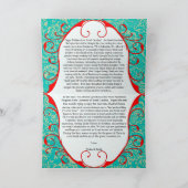 ヴィンテージフローラメリークリスマスカード シーズンカード (内部)